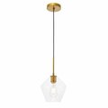 Cling Gene 1 Light Brass & Clear Glass Pendant CL2954185